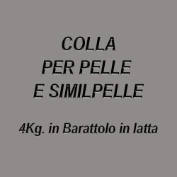 COLLA PER PELLE E SIMILPELLE IN BARATTOLO DI LATTA 4KG.